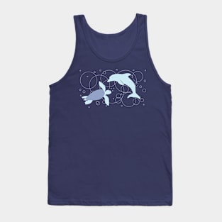 Sea Turtle and Dolphin Tank Top